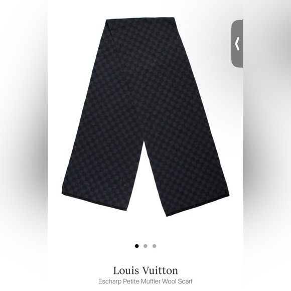 Louis Vuitton Damier Cobalt Wool Scarf (Men’s) - Preloved - Picture 7 of 9